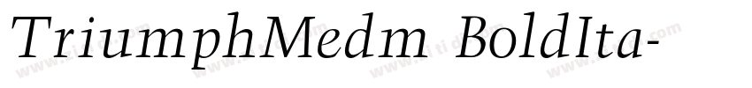 TriumphMedm BoldIta字体转换